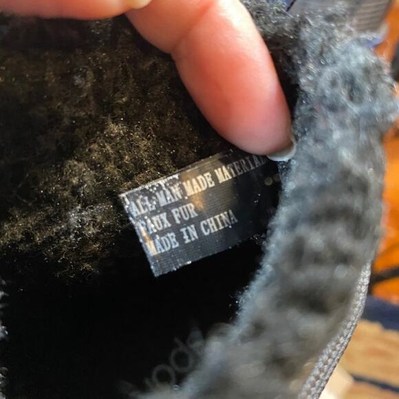 Sporto Gray Hornet Leather Faux Fur Ankle Boots Women Sz 6 - Picture 7 of 13